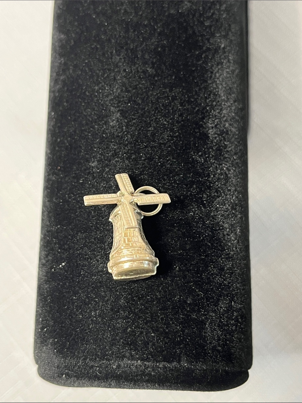 Vintage Windmill Charm Pendant - Silver Tone